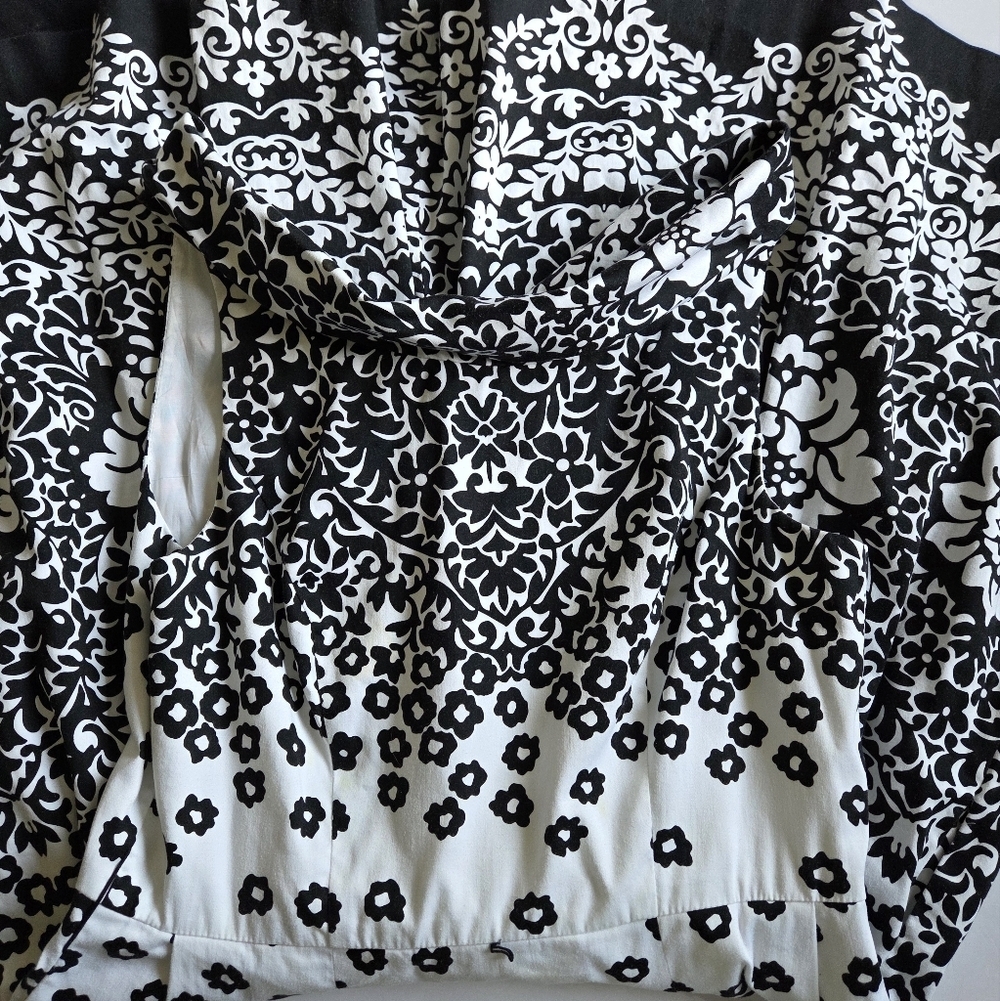 Donna Morgan Black and White Floral Dress - Picture 5 of 12